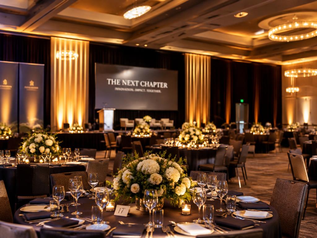 Elegant corporate gala ballroom
